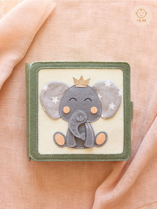 Handgemachtes Mini Quiet Book Elefant