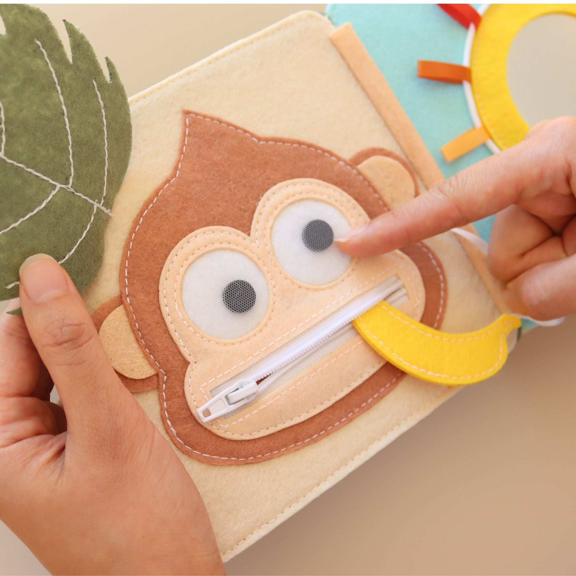 Handgemachtes Mini Quiet Book Elefant