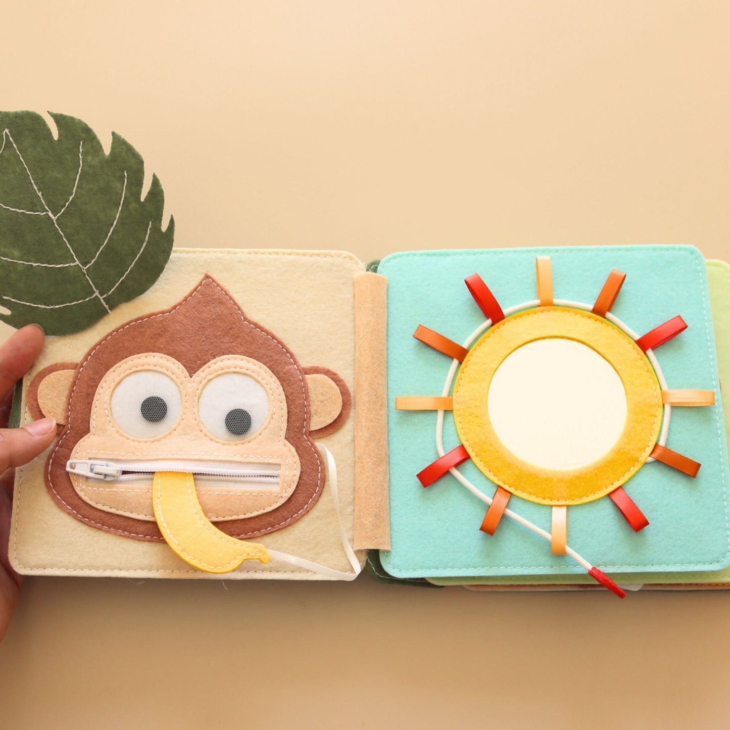 Handgemachtes Mini Quiet Book Elefant