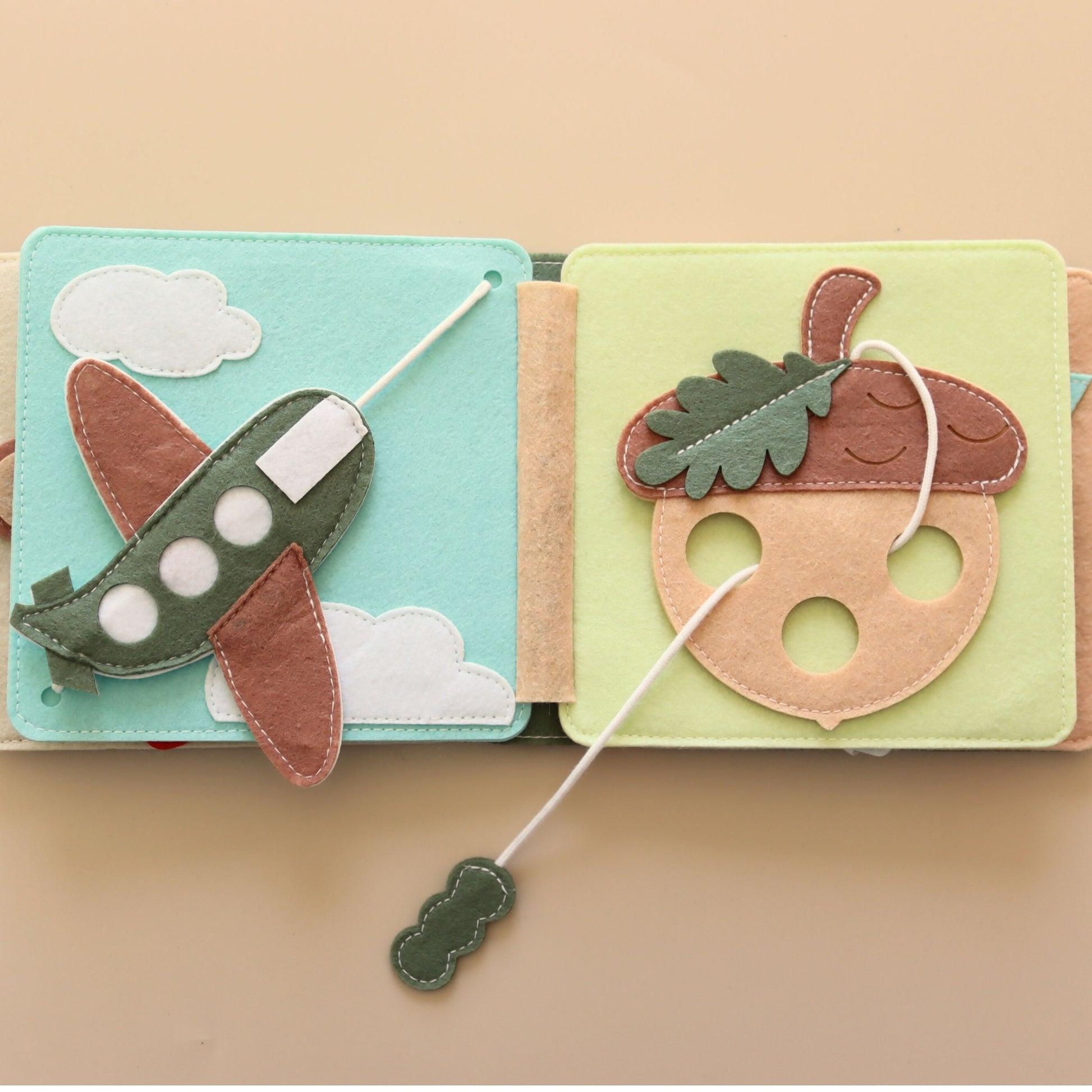 Handgemachtes Mini Quiet Book Elefant