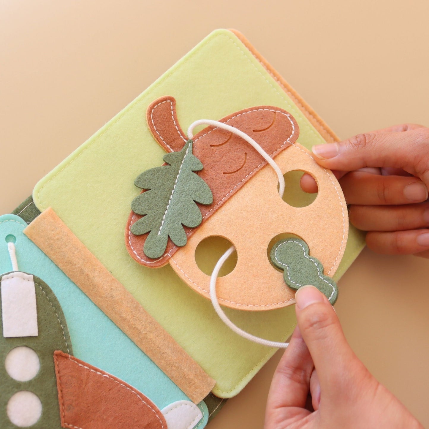 Handgemachtes Mini Quiet Book Elefant